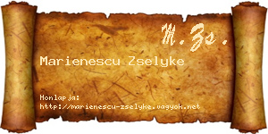 Marienescu Zselyke névjegykártya